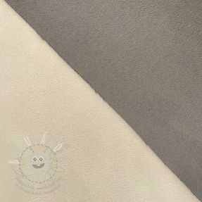 Műbőr bársony ALASKA ecru/taupe