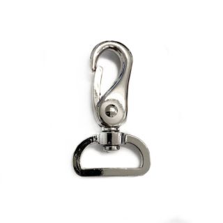 Fém karabiner 25 mm silver