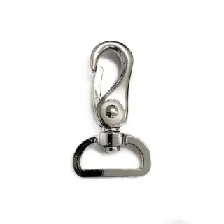 Fém karabiner 25 mm silver