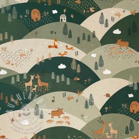 Dekorációs anyag Linenlook Mountain forest animals