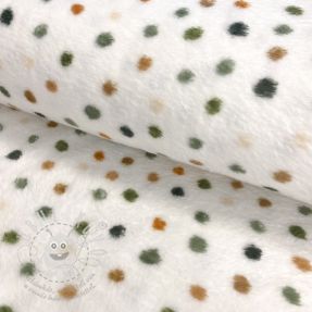 Wellness Fleece Snoozy Fabrics Draw dots army