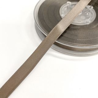 Kétoldalas szatén szalag 9 mm taupe