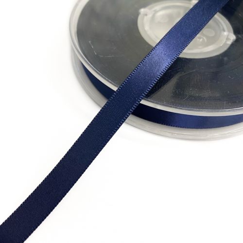 Kétoldalas szatén szalag 9 mm dark blue