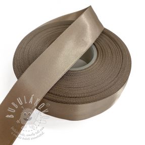 Kétoldalas szatén szalag 25 mm taupe