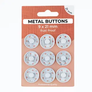 Patentozó szett METAL 21 mm off white