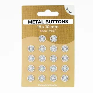 Patentozó szett METAL 10 mm silver