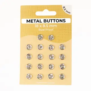 Patentozó szett METAL 8,5 mm silver