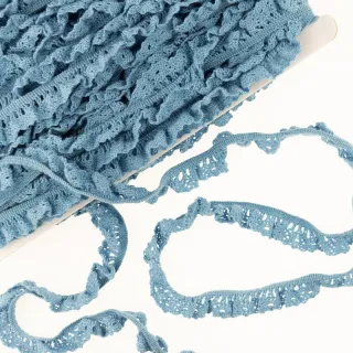 Pamut elasztikus csipke old blue