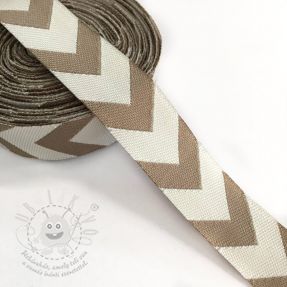 Szalag Chevron beige