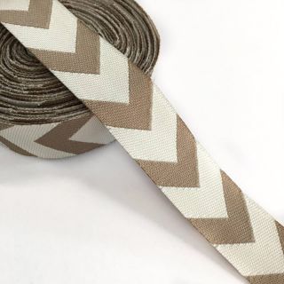 Szalag Chevron beige