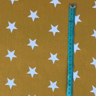 Pamutvászon Stars ochre