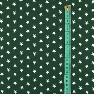 Pamutvászon Petit stars dark green
