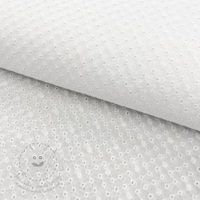 Pamutvászon EMBROIDERY Daniela white