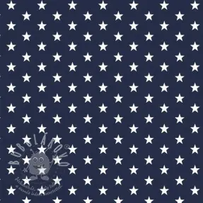 Pamutvászon Petit stars navy