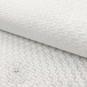 Pamutvászon EMBROIDERY Emilie 2-side white