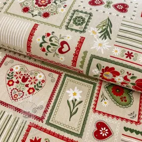 Dekorációs anyag Linenlook Edelweiss patchwork