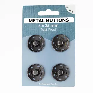 Patentozó szett METAL 25 mm anthracite