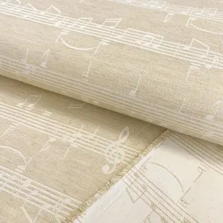 Dekorációs anyag jacquard Music notes lyrics metallic