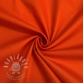 Popelín pamut anyag flame orange