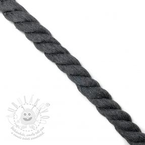 Tekert pamut zsinór 2,5 cm dark grey