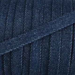 Pamut zsinór lapos 10 mm Denim petrol