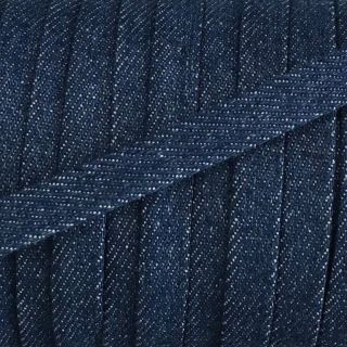 Pamut zsinór lapos 10 mm Denim petrol