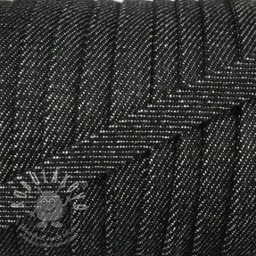 Pamut zsinór lapos 10 mm Denim black