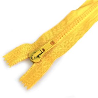Fogazott cipzár bontható 70 cm yellow