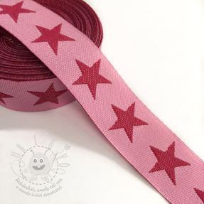 Szalag Stars pink/fuchsia