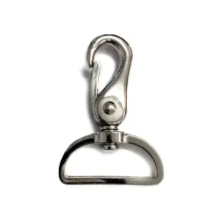 Fém karabiner 40 mm silver