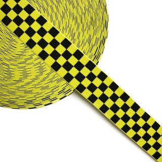 Sima gumi 4 cm Chequered jacquard yellow