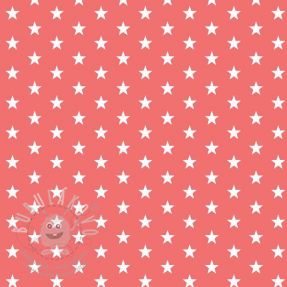 Pamutvászon  Petit stars coral