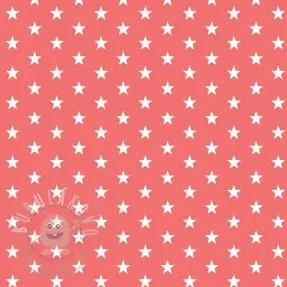 Pamutvászon  Petit stars coral