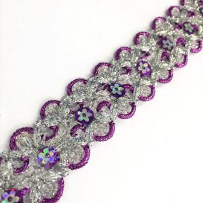 Szalag Sequin purple