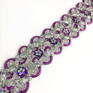 Szalag Sequin purple