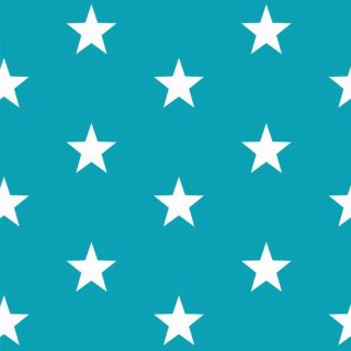 Pamutvászon Stars turquoise