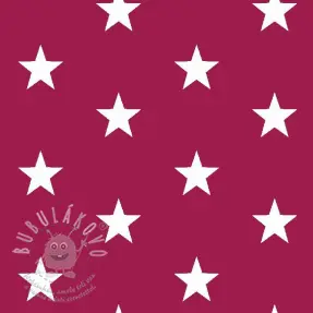 Pamutvászon Stars cerise