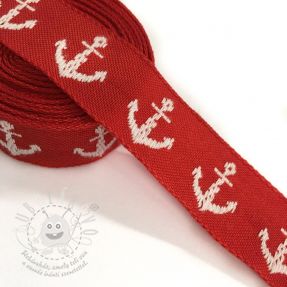 Szalag Anchor red/white