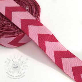 Szalag Chevron fuchsia