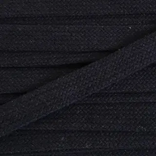 Pamut zsinór lapos 15 mm black