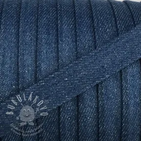 Pamut zsinór lapos 15 mm Denim blue
