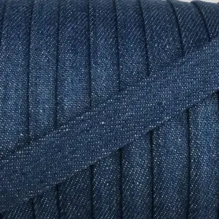 Bavlnená šnúra plochá 15 mm Denim blue