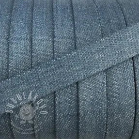 Pamut zsinór lapos 15 mm Denim baby blue