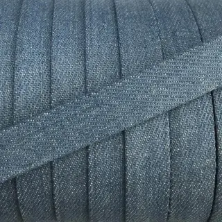 Pamut zsinór lapos 15 mm Denim baby blue