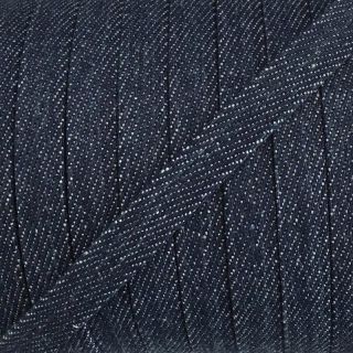 Pamut zsinór lapos 10 mm Denim navy