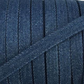 Pamut zsinór lapos 10 mm Denim blue