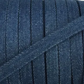 Pamut zsinór lapos 10 mm Denim blue