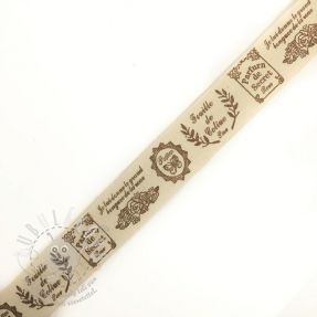 Pamut szalag Stamps brown