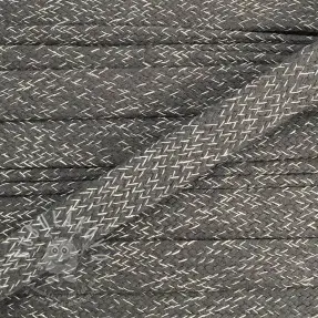 Pamut zsinór lapos 15 mm melange grey