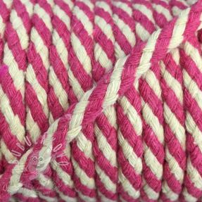 Pamut zsinór 5 mm fuchsia ecru